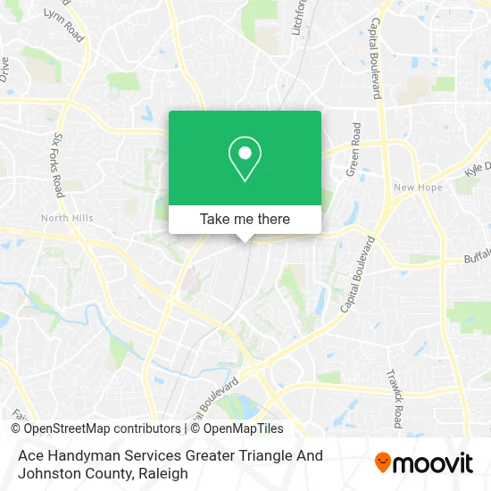 Ace Handyman Services Greater Triangle And Johnston County map