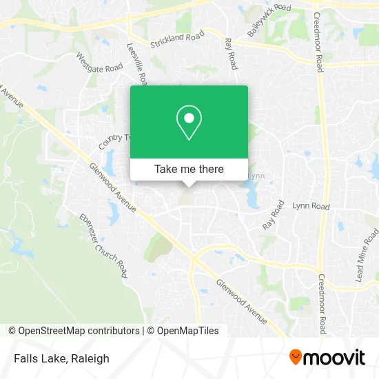 Falls Lake map