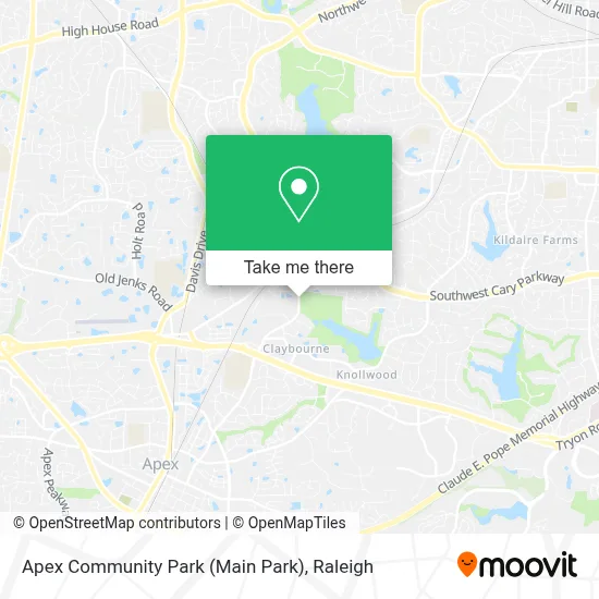 Apex Community Park (Main Park) map