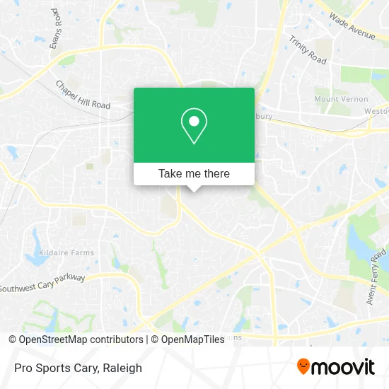 Pro Sports Cary map
