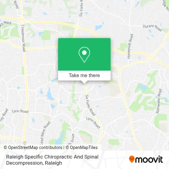 Raleigh Specific Chiropractic And Spinal Decompression map