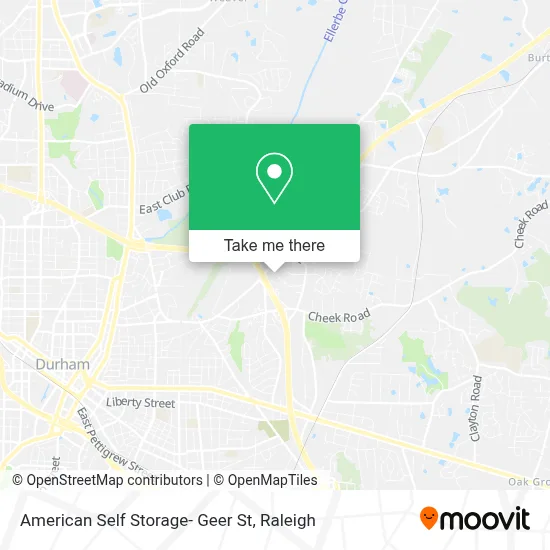 American Self Storage- Geer St map