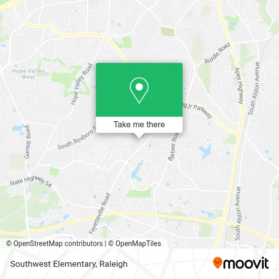 Southwest Elementary map