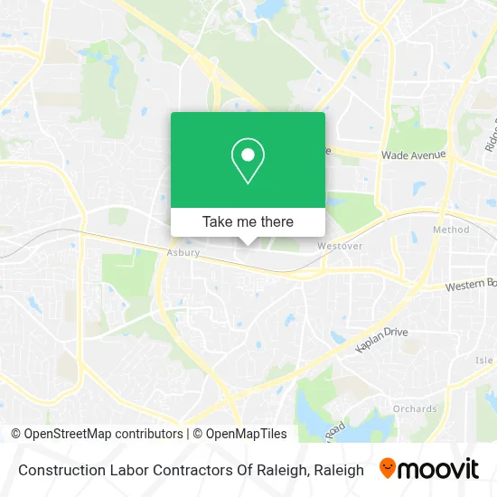 Construction Labor Contractors Of Raleigh map