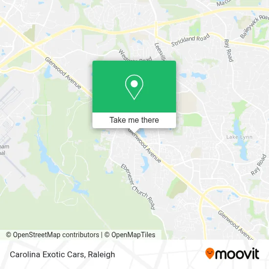 Carolina Exotic Cars map