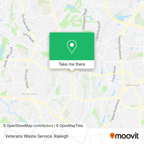 Veterans Waste Service map