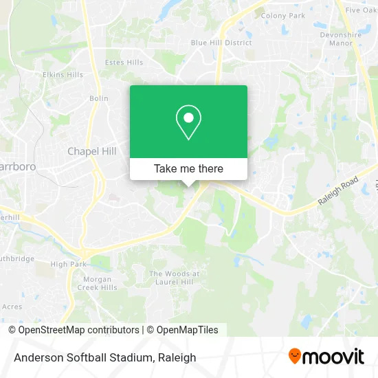 Anderson Softball Stadium map