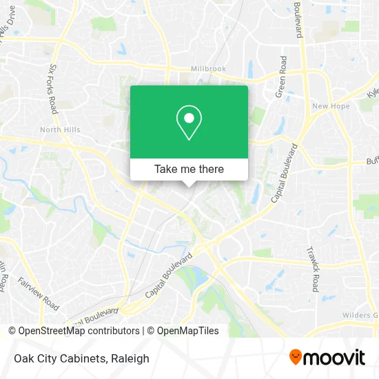 Oak City Cabinets map