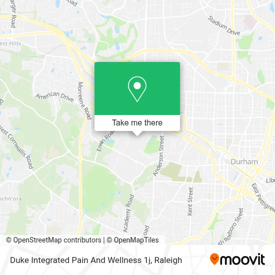 Duke Integrated Pain And Wellness 1j map