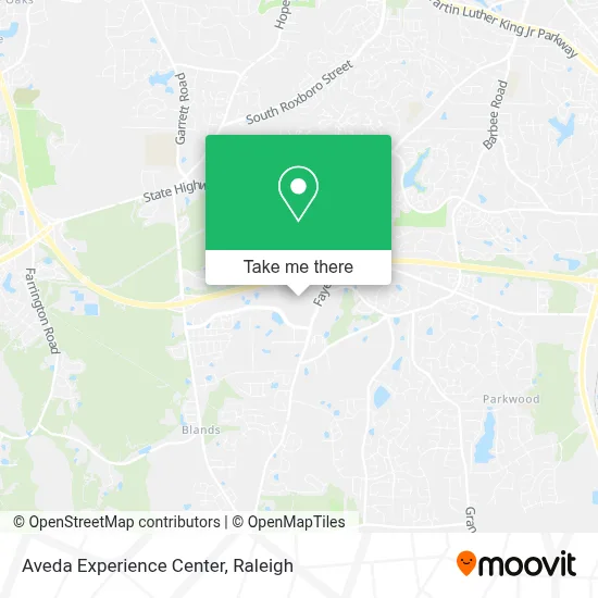 Aveda Experience Center map