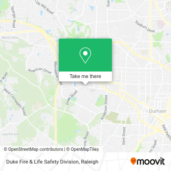 Duke Fire & Life Safety Division map
