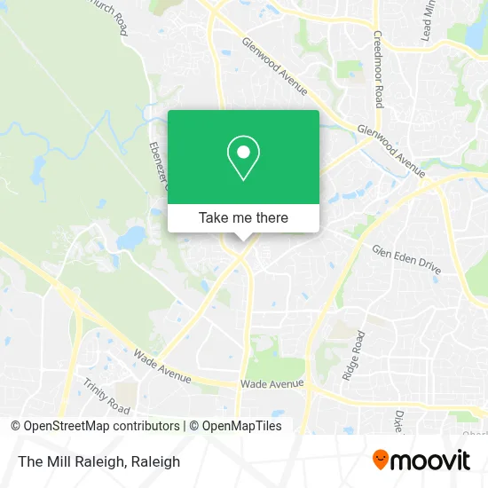 The Mill Raleigh map