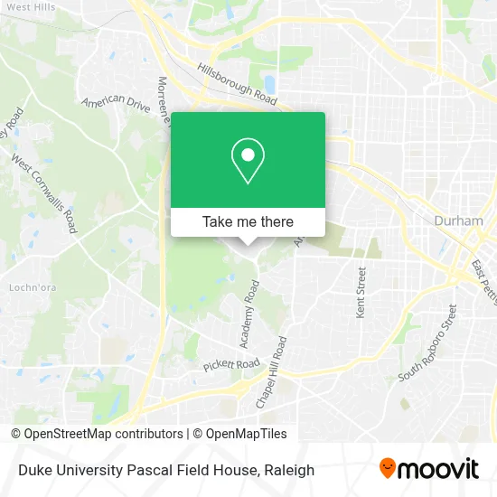 Duke University Pascal Field House map