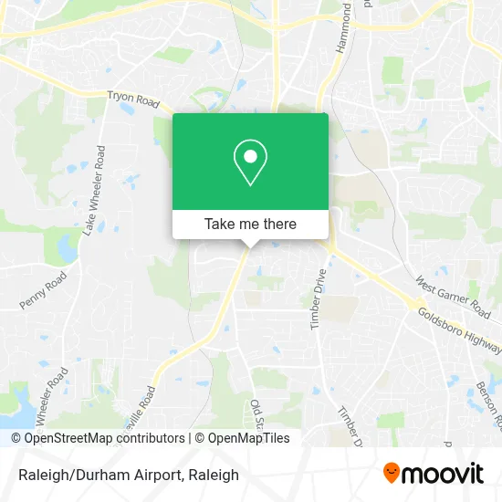 Raleigh/Durham Airport map