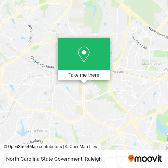 North Carolina State Government map