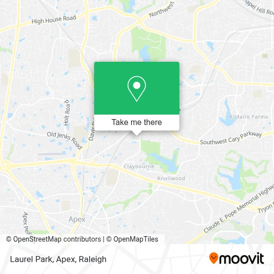 Laurel Park, Apex map