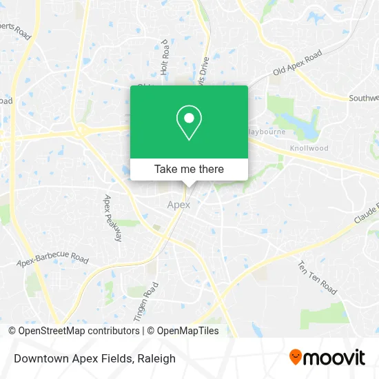 Downtown Apex Fields map