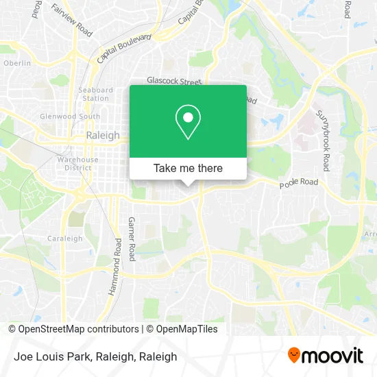 Joe Louis Park, Raleigh map