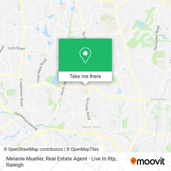 Melanie Mueller, Real Estate Agent - Live In Rtp map