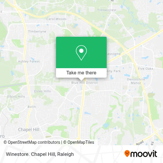 Winestore. Chapel Hill map