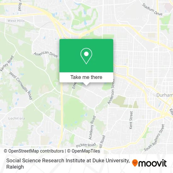 Social Science Research Institute at Duke University map
