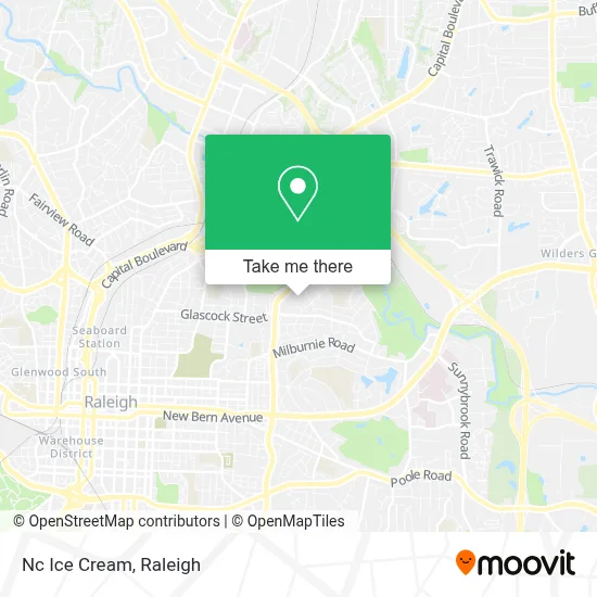 Nc Ice Cream map