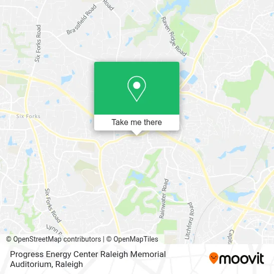 Progress Energy Center Raleigh Memorial Auditorium map