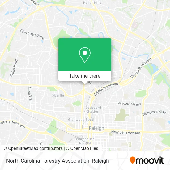 North Carolina Forestry Association map