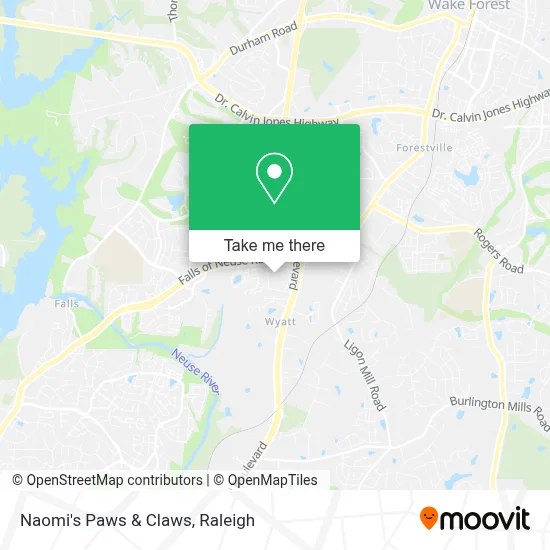 Naomi's Paws & Claws map