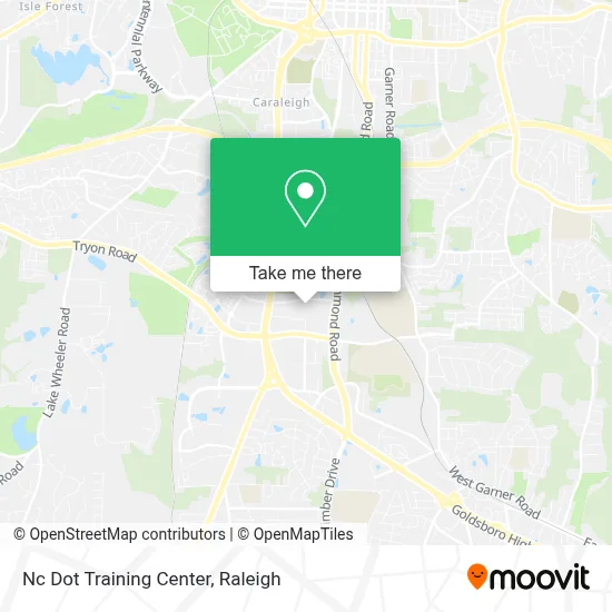 Nc Dot Training Center map