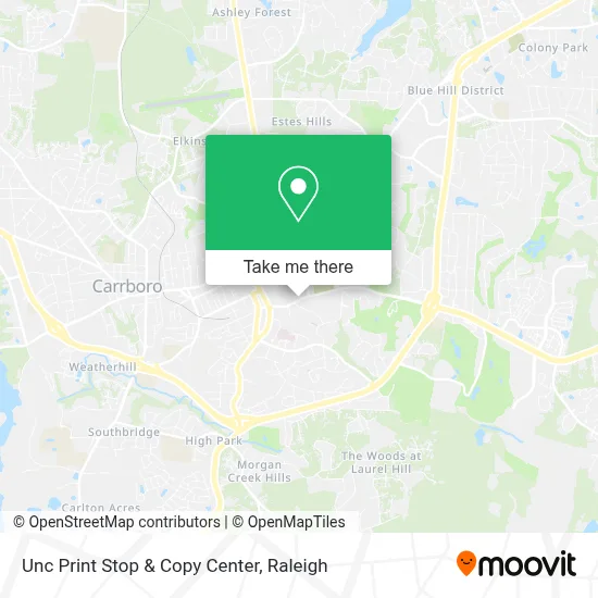 Unc Print Stop & Copy Center map