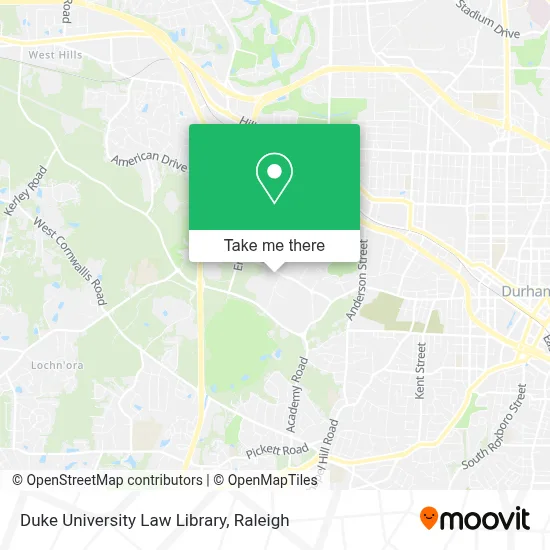 Duke University Law Library map
