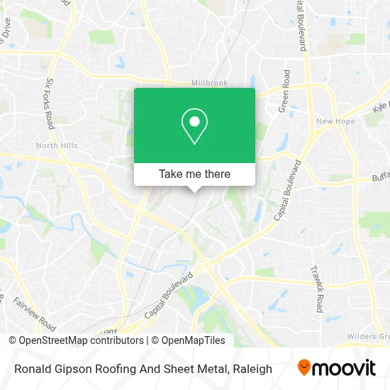Ronald Gipson Roofing And Sheet Metal map