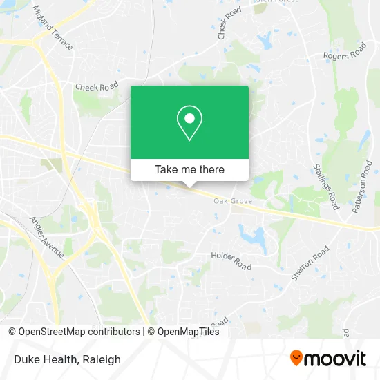 Duke Health map