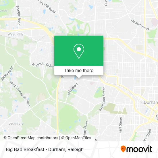 Big Bad Breakfast - Durham map