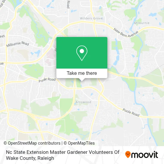Nc State Extension Master Gardener Volunteers Of Wake County map