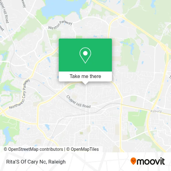 Rita’S Of Cary Nc map