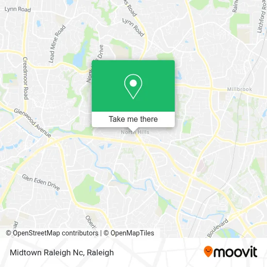 Midtown Raleigh Nc map