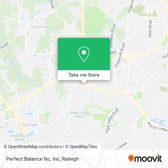 Perfect Balance Nc, Inc map