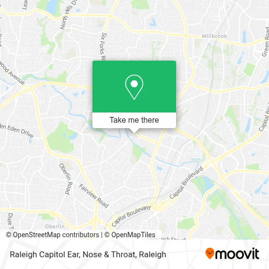 Raleigh Capitol Ear, Nose & Throat map
