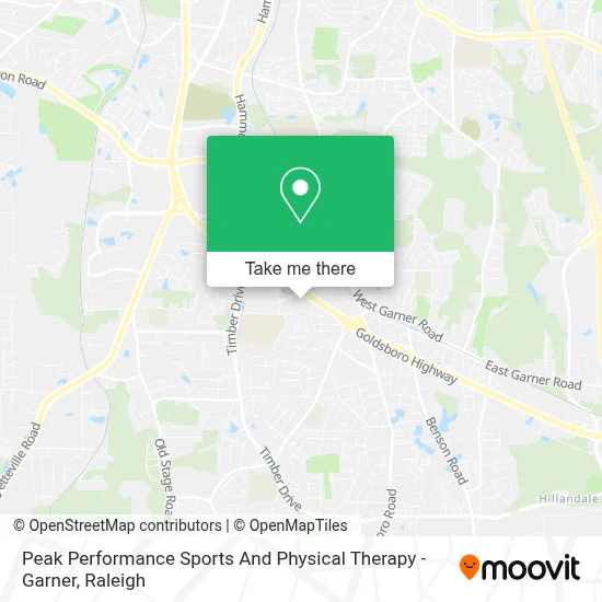 Peak Performance Sports And Physical Therapy - Garner map