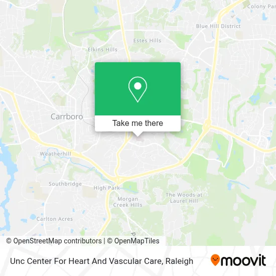 Unc Center For Heart And Vascular Care map