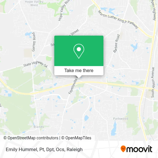 Emily Hummel, Pt, Dpt, Ocs map
