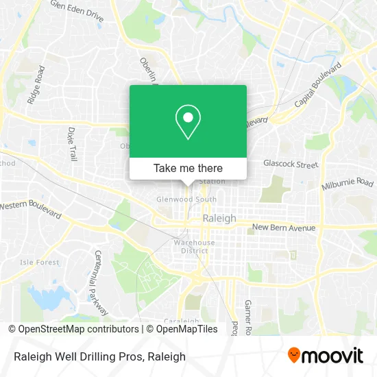 Raleigh Well Drilling Pros map