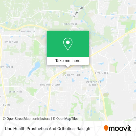 Unc Health Prosthetics And Orthotics map