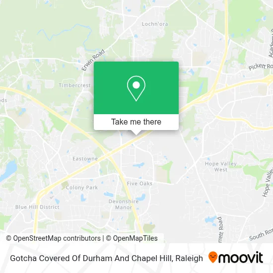 Gotcha Covered Of Durham And Chapel Hill map
