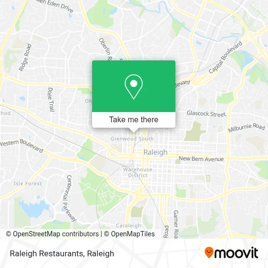 Raleigh Restaurants map