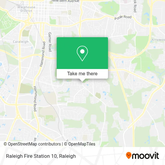 Raleigh Fire Station 10 map