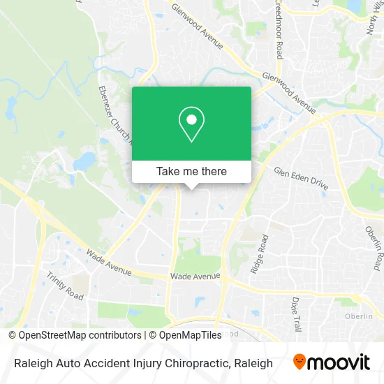 Raleigh Auto Accident Injury Chiropractic map