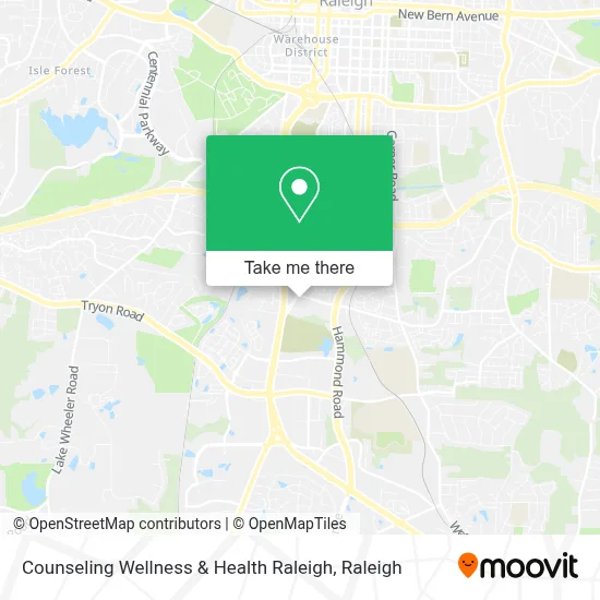 Counseling Wellness & Health Raleigh map